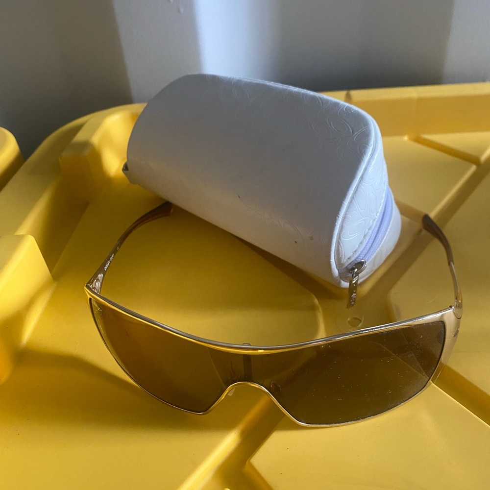 Oakley Gold Sunglasses with White Case